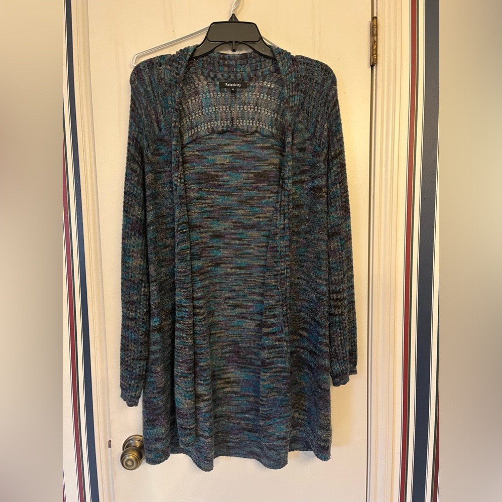 Multicolored Ladies Cardigan Size XL